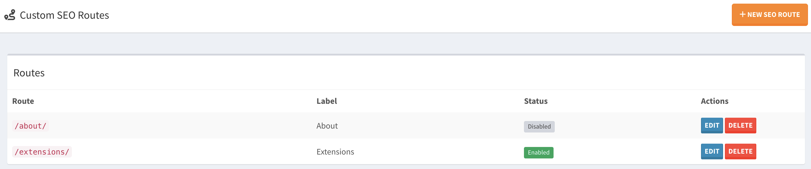 alt="Custom SEO Route list"