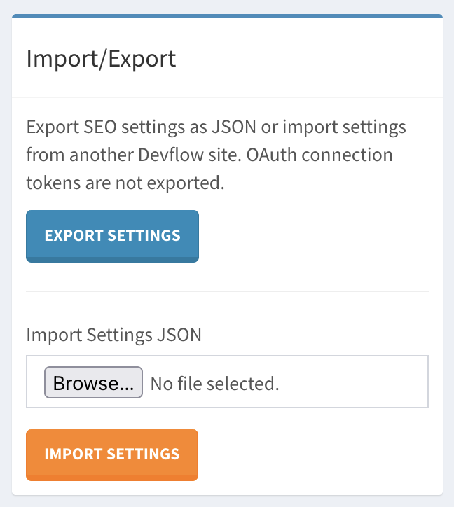 alt="Import and Export settings"
